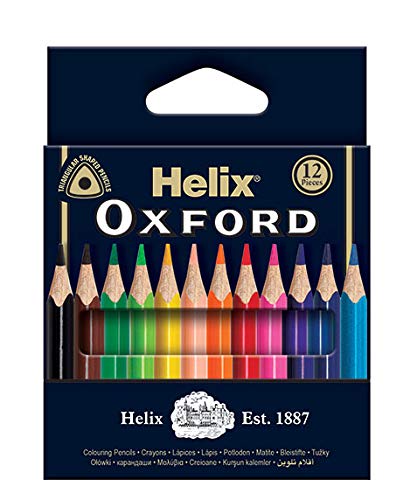 OXFORD 3.5" MINI COLOURING PENCILS (PACK OF 12)