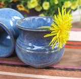 Miniature Bud Vase Flower Decor for New Mothers Day Ceramic Pottery Small Cornflower Blue Pot 2 in