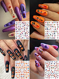 1000 PCS Halloween Skull Nail Art Stickers, EBANKU Nail Stickers Decals Self-Adhesive Pumpkin Ghost Bat Grave Nail Stickers 3D Nail Design Nail Decorations for Halloween Party-12 Sheets
