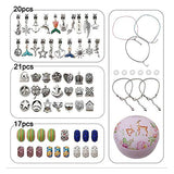 DIY Charm Bracelet Making Kit, 65pcs Jewelry Making Supplies Bead Kits for Bracelets Necklace Party Favor Craft Birthday Gift Set for Teens Girls (Elk)