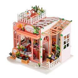 CONTINUELOVE DIY Miniature Dollhouse Kit - 1:24 Scale DIY Wooden Dollhouse Kit - with Furniture, Led Lights and Dust Cover - with Colorful English Manual - Best Gift for Boys and Girls