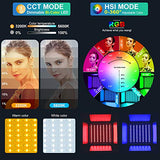 GVM RGB LED Video Light, Photography Lighting with APP Control, 800D Video Lighting Kit for YouTube Studio, 2 Packs Led Panel Light for Gaming, Streaming, Conference, 8 Kinds of Scene Lights, CRI 97