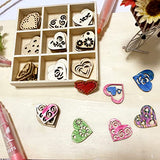 45pcs Laser Cut Wood Heart Love Embellishment Wooden Shape Craft Wedding Mothers Day Decor