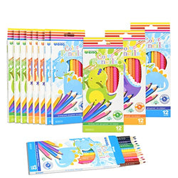 Weibo Colored Pencils Set Gift for Kids 12pack 144 Count Artist Drawing Colored Pencils Pre-sharpened