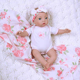 Paradise Galleries Newborn Baby Doll 16 inch Reborn Preemie, Swaddlers: Rose Petal, Safety Tested for 6+, 4-Piece Set