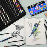 AITUSHA Art Supplies Drawing and Sketching Colored Pencils Set 96+1-Piece,Graphite Charcoal Professional Artists Pencils Kit,Gifts for Kids & Adults Drawing Tool Set