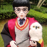 Cosplay Toy for Harry Full Set Doll 1/3 BJD Doll 22inch Ball Jointed Dolls + Makeup + Clothes + Shoes + Wigs + Staff + Cloak + Glasses + Sarf + Doll Accessories