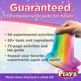 Playz Unicorn Slime & Crystals Science Kit Gift for Girls & Boys with 50+ STEM Experiments to Make Glow in The Dark Unicorn Poop, Snot, Fluffy Slime, Crystals, Putty, Arts & Crafts for Kids Age 8-12