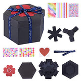 INTMALTE Explosion Box,Picture Gift Box for Boyfriend & Girlfriend Creative Album Box for Marriage Proposals Making Surprise Birthday (Black)