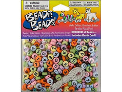 Darice & Catan Floral DARBAB.16 Beadie Beads Alpha Beads - 300 Piece, Pastel & Black, Pack Of 3