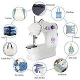 Portable Sewing Machine Mini Sewing Machines for Beginner 2-Speed Double Thread Handheld Sewing Embroidery Machine Straight Sewing with Foot Pedal Gifts