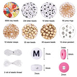 QUEFE 9000pcs Clay Beads for Bracelet Making 72 Colors Flat Round Polymer Clay Beads Spacer Heishi Beads for Jewelry Making Kit with Pendant Charms Kit Letter Beads and Elastic Strings