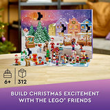 LEGO Friends 2022 Advent Calendar 41706 Building Toy Set; 24 Gifts and Holiday Toys, Including Santa’s Sleigh; for Kids, Boys and Girls, Ages 6+ (312 Pieces)