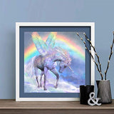 AIRDOM 5D Diamond Painting Art Kits for Adults Full Drill,Rainbow Unicorn Crystal Rhinestone Canvas Diamond Art Craft Gift for Mother