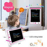 8.5 Inch LCD Writing Tablet, Colorful Screen Drawing Board for Kids, Electronic Doodle Board Kids Drawing Pad,Educational and Learning Toys Gifts for 3 -6 Year Old Girls Boys (Multicolor Pink)