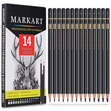 MARKART Professional Drawing Sketching Pencil Set - 14 Pieces Art Drawing Graphite Pencils(12B - 4H), Ideal for Drawing Art, Sketching, Shading, Artist Pencils for Beginners & Pro Artists