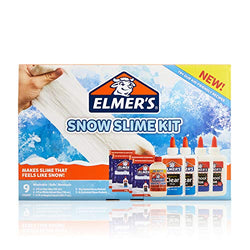 Elmer’S Snow Slime Kit | Slime Supplies Include Clear Liquid Glue, White Liquid Glue, Magical Liquid Slime Activator, Instant Snow Packets, 9 Count