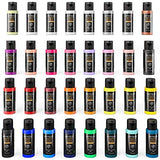 Arteza Acrylic Pouring Paint, 2oz Bottles, Set of 32 Assorted Colors, High Flow Acrylic Paint, No Mixing Needed, Paint for Pouring on Canvas, Glass, Paper, Wood, Tile, and Stones