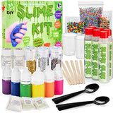 DIY Slime Kit - Ultimate 34 Piece Slime kit for Girls & Boys - Make 12 batches of Clear, Colored, Fluffy, Glitter, Unicorn, Cloud, Glow Slime & more! - #1 Fun & Educational DIY Slime Making Kit!