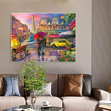 COLORWORK 16*20” Paint by Numbers for Adult Kids and Beginners, Cities in Color Acrylic Painting on Canvas for Home Décor