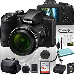 Nikon COOLPIX B600 Digital Camera (Black) (26528) + SanDisk 32GB Ultra Memory Card + Memory Card Wallet + Deluxe Soft Bag + 12 Inch Flexible Tripod + Deluxe Cleaning Set + USB Card Reader