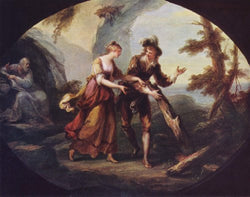 Artisoo Scene with Miranda and Ferdinand - Oil painting reproduction 30'' x 24'' - Angelica Kauffman