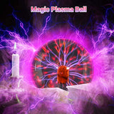 3 Inch Plasma Ball & 126Pcs Glow in The Dark DIY Slime Kit for Girls Boys