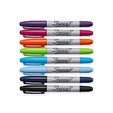 Sharpie 1927094 Twin Tip Permanent Marker Ultra Fine & Fine Tip - Assorted Colours (Pack of 8)