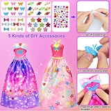 ZITA ELEMENT 146 Pcs 11.5 Inch Doll Closet Wardrobe with Clothes Dresses Shoes and Other Accessories for 11.5 Inch Girl Doll Stuff Kids Girl Age 6 to 12