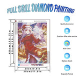 DIY 5D Christmas Diamond Painting Kits for Adults and Kids,16"X12"Anime Christmas Girl Round Full Drill Crystal Rhinestone Embroidery Cross Stitch Arts Craft Canvas for Home Wall Decor Gift