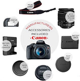 Canon EOS Rebel T7 DSLR Camera + EF-S 18-55mm f/3.5-5.6 is II + EF 75-300mm f/4-5.6 III Lens + Case + 2X 64GB Memory Card + 58mm Wide Angle & Telephoto Lens + Flash + Tripod + 3 Piece Filter Kit