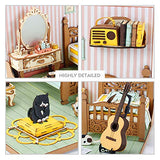 CubicFun 3D Puzzle Mini DIY Dollhouse Craft Kits with Furniture for Girls and Women, Bedroom Set