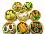 Set of 16 Dim Sum Chinese Cuisine Handmade Dollhouse Miniatures Food 13798