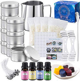 DIY Candle Making kit,Scented Candle Making Supplies Set Including Beeswax,Fragrance Oil,Colors Candle Dye,Wicks,Tins,Melting Pot.