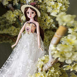 Lumycd 1/3 BJD Joints Doll Can Makeup Dress Ball Jointed Dolls Best Gifts Hobby Girls 60Cm/23.6 Inch WENNIU,A