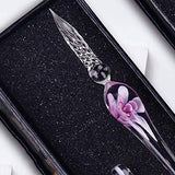 Mallyu Crystal Glass Dip Pen Glass Signature Pen Kit with Bottle Ink Elegant Ink Drawing Pens