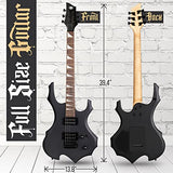 Heavy Metal Electric Guitar Axe with Amplifier Kit, Full Size 6 String Instrument Package 10W Amp Bundle, Starter Combo Pack For All Ages, Youth Beginner and Intermediate Player