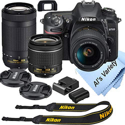 Nikon D7500 DSLR Camera Kit with 18-55mm VR + 70-300mm Zoom Lenses | Built-in Wi-Fi | 20.9 MP CMOS Sensor | EXPEED 5 Image Processor and Full HD 1080p | SnapBridge Bluetooth Connectivity