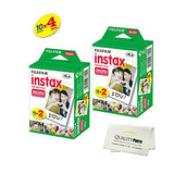 Fujifilm INSTAX Mini Instant Film 4 Pack 40 SHEETS (White) For Fujifilm Mini 8 & Mini 9 Cameras