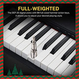 Donner DEP-20 Beginner Digital Piano 88 Key Full Size Weighted Keyboard, Portable Electric Piano with Furniture Stand, 3-Pedal Unit, Mechanical Metronome DPM-1