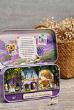 CUTEROOM DIY Dolls House Creative Iron Box Handcraft Miniature Dollhouse Kit with Led Lights - Sweet Dreams Among Flowers (DH-Q010-US)