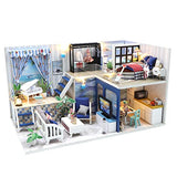 Flever Dollhouse Miniature DIY House Kit Creative Room with Furniture for Romantic Artwork Gift (Love of Island)
