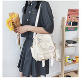 Cute Mini Backpacks with Accessories Aesthetic Mini Backpack for Teens Kawaii Small Backpack (White,With-Accessories)