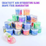 36 Packs Galaxy Slime Kit, Colorful Sludgy Gooey Fidget Kit for Sensory and Tactile Stimulation, Prize, Party Favor