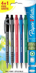 Papermate Flexgrip Ultra Ballpoint Pen Assorted Colours - Pack of 5