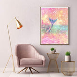Kaliosy 5D Diamond Painting by Number Kits Dazzle Colour Tail, Paint with Diamonds Arts Full Drill DIY Bedroom Decor Craft 30X40cm 12X16inch (X4467)