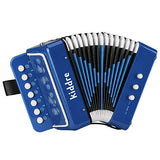 Kiddire 10 Keys Kids Accordion, Toy Accordion Musical Instruments for Children Kids Pre-Kindergarten Toddlers (Blue)