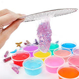 HOLICOLOR Unicorn Slime Kit, 12 Colors Unicorn Crystal Clear Slime, Slime Making Supplies Include Glitter, Shells, Slime Charms, Foam Balls and Other Accessories