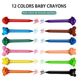 Bulk Crayon Set, 12 Colors Non-Toxic Washable Crayons, School Supplies Gift for Kids, Animal Style crayons, Christmas & Birthday Gift for Kids