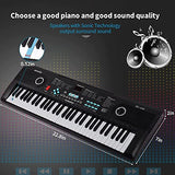 biikoosii 61 Keys Keyboard Piano, Electronic Digital Piano with Built-In Speaker Microphone, Portable Keyboard Gift Teaching for Beginners，electric piano for kids